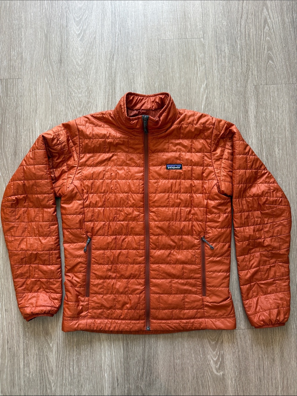 Patagonia Men's Rust Orange Quilted Puffer Jacket